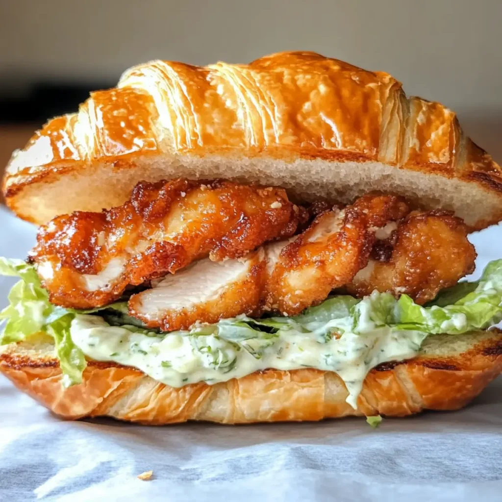 Delicious Chicken Caesar Croissant Sandwich Recipe to Savor