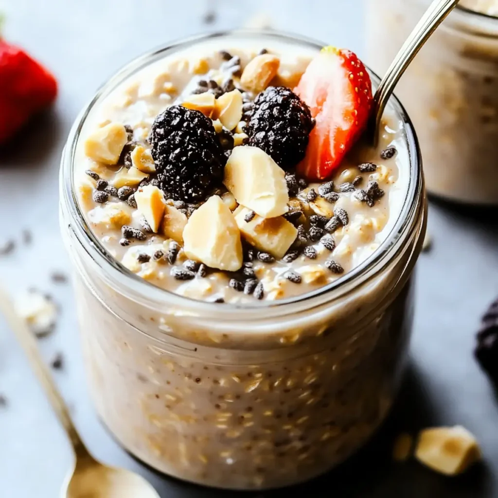 High-Protein Peanut Butter Overnight Oats