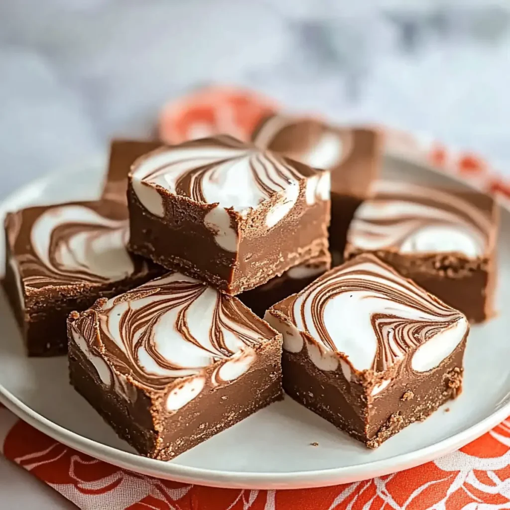 Easy Marshmallow Swirl Chocolate Fudge