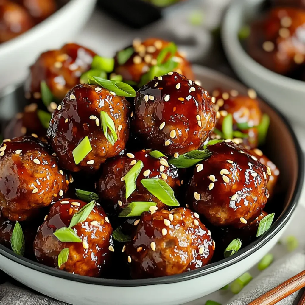 Gochujang Glazed Super Bowl Party Meatballs