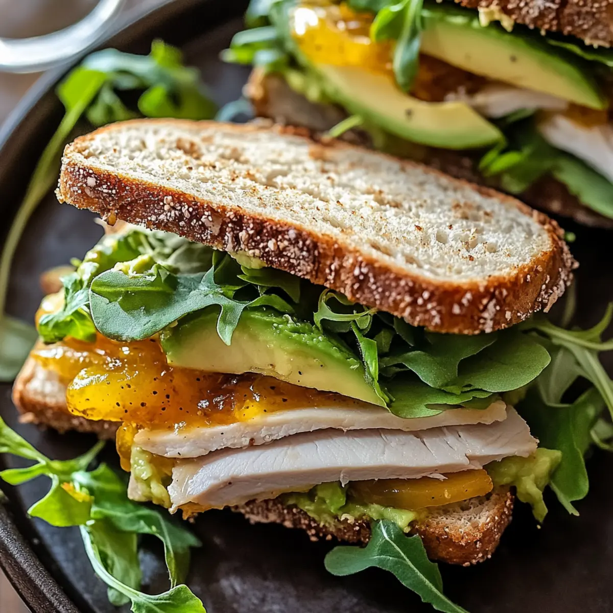 Honey Mustard Turkey Avocado Sandwich