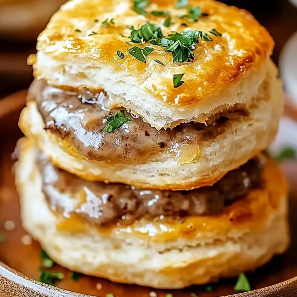 Baked Cheesy French Dip Biscuits