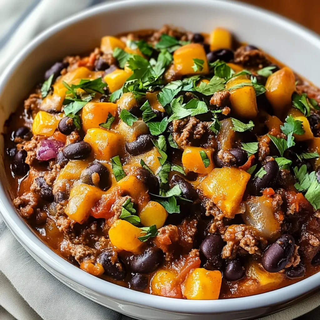 Southwest Black Bean Beef Casserole