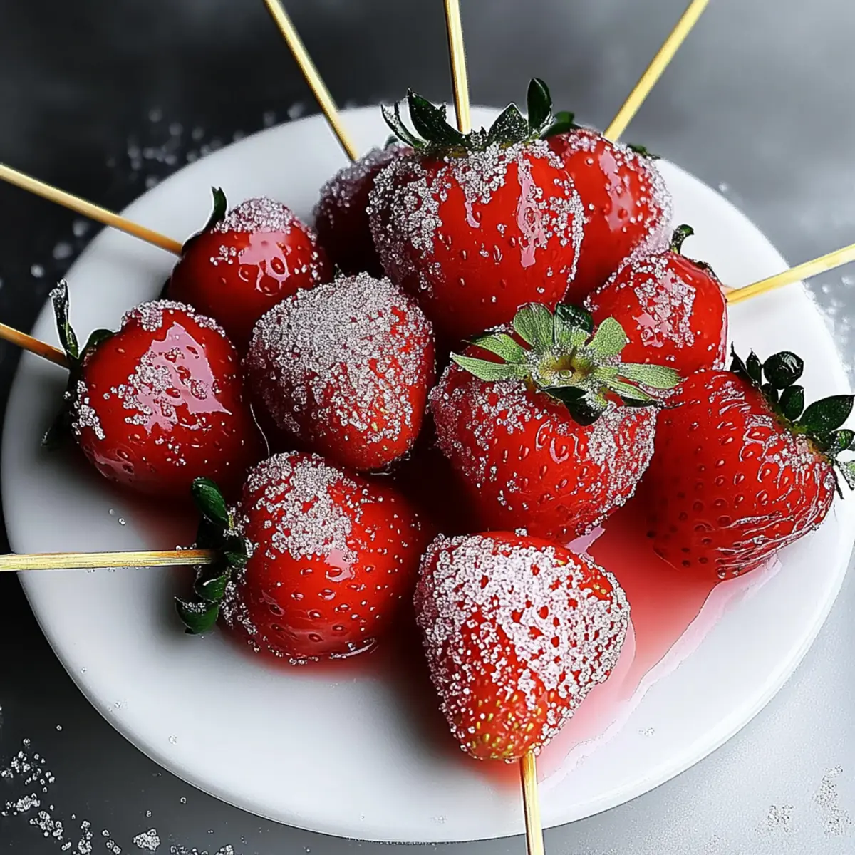 Sugared (Tanghulu-style) Strawberries