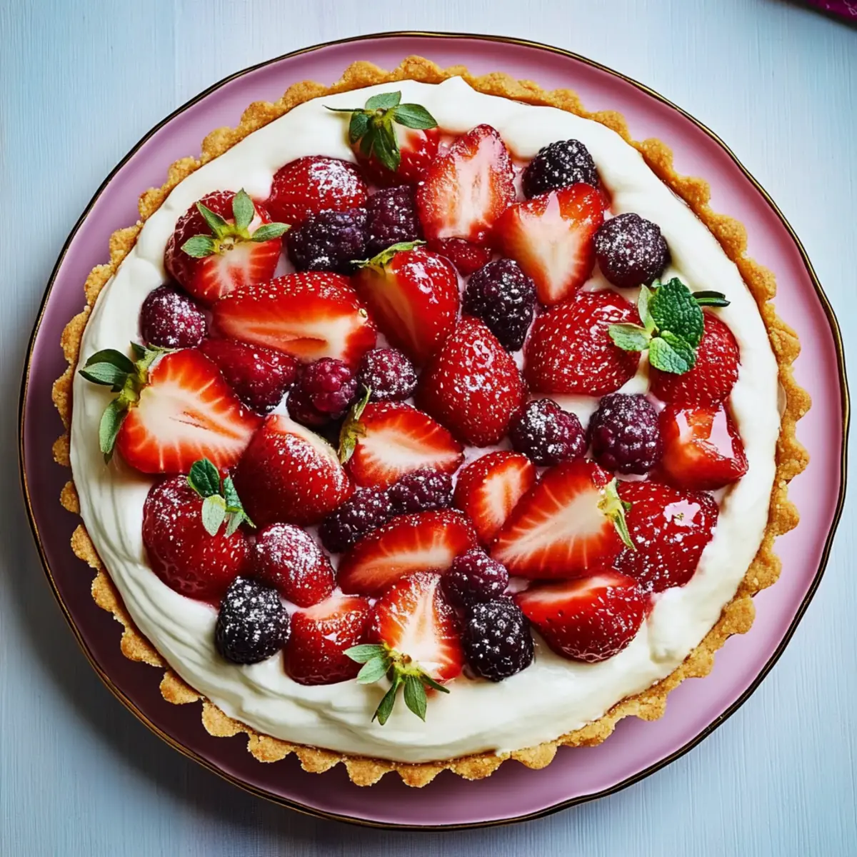 Decadent Strawberry Cream Cheese Tart for Your Valentine's Day Thali