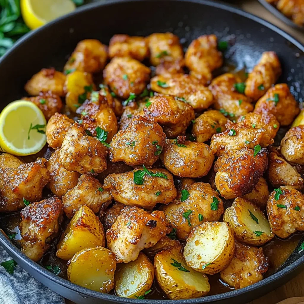 Delicious Cowboy Butter Chicken Bites with Crispy Potatoes