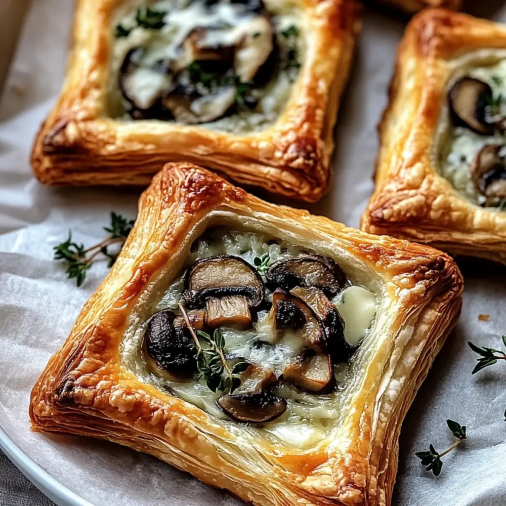 Savory Mushroom & Gruyère Puff Pastries