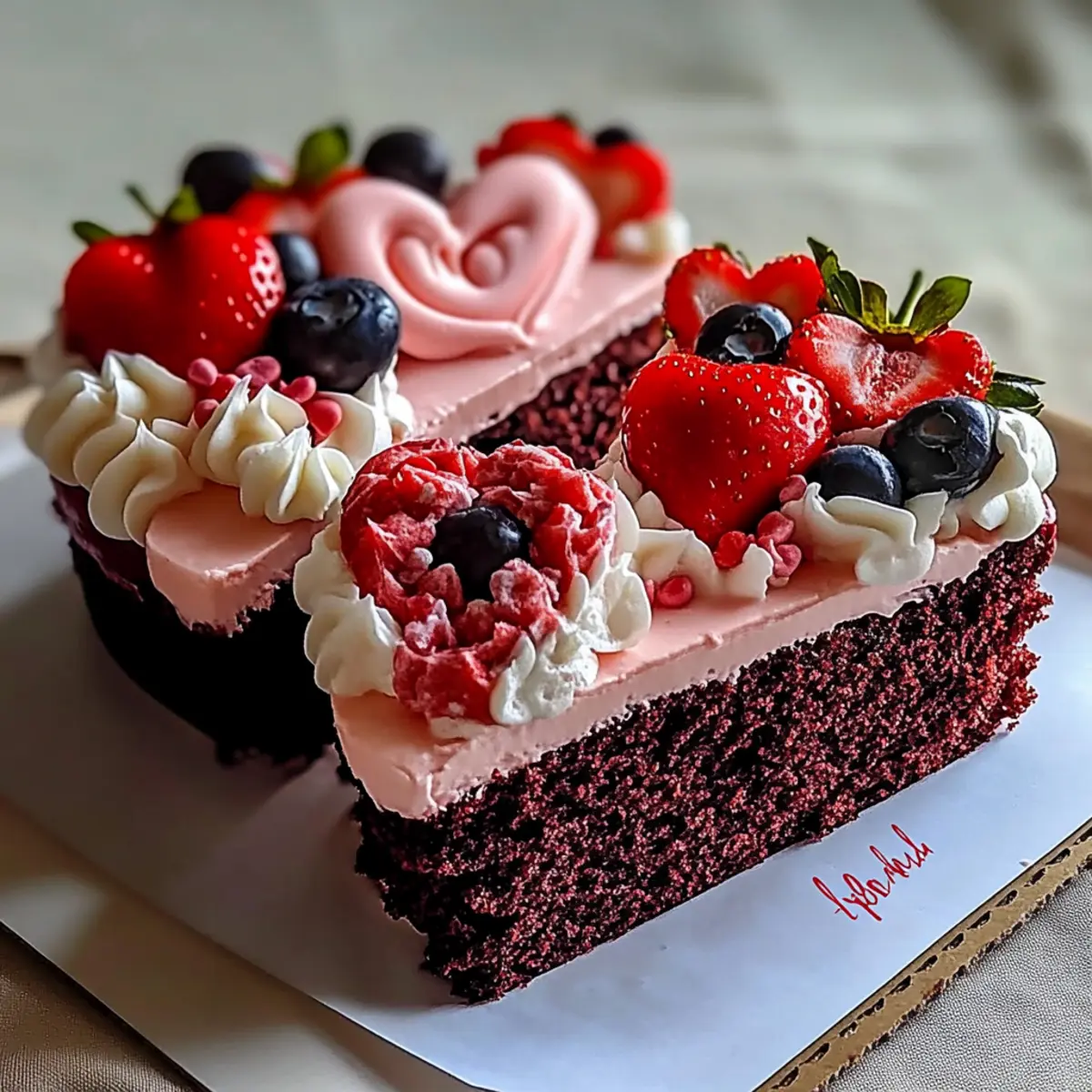Strawberry Valentine’s Cake