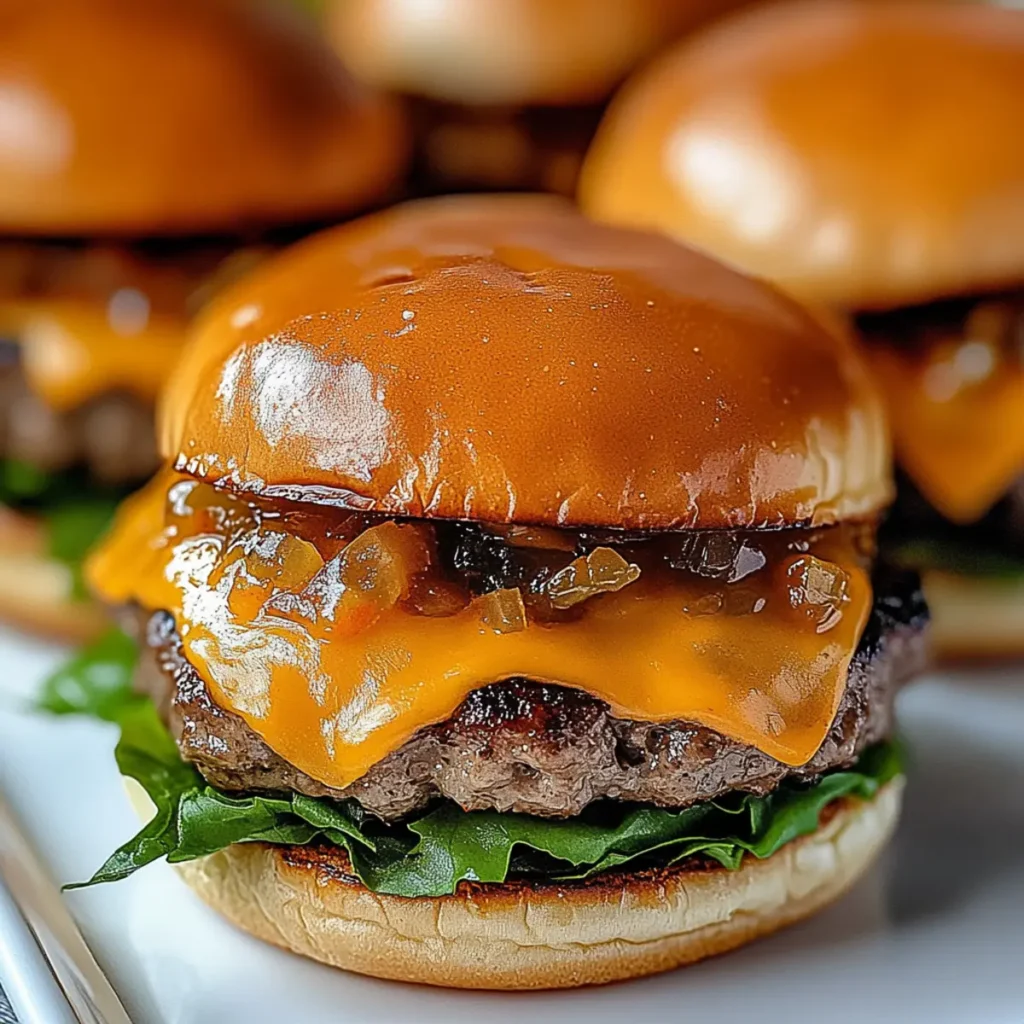 Chipotle Cheddar Smashburger Sliders