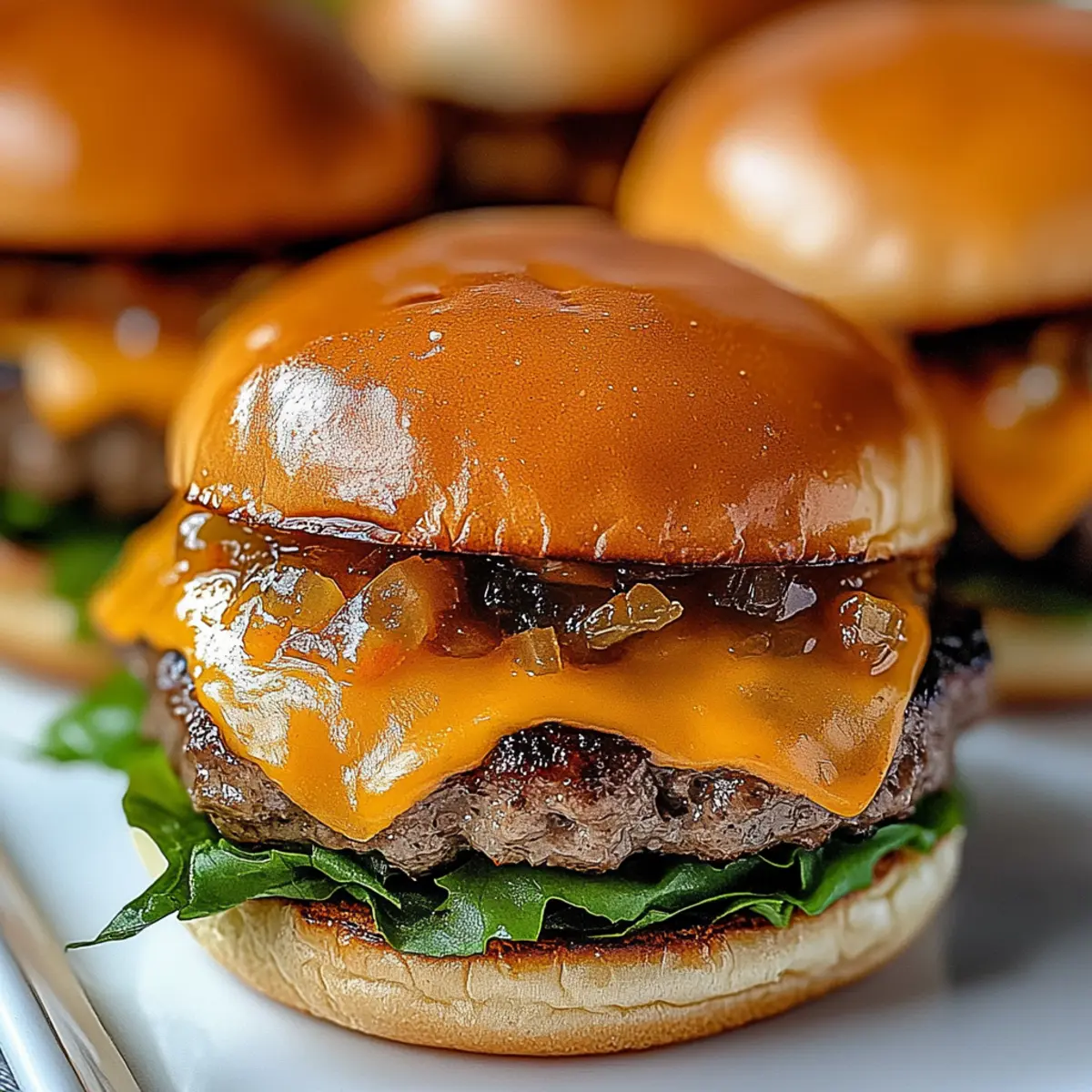 Chipotle Cheddar Smashburger Sliders