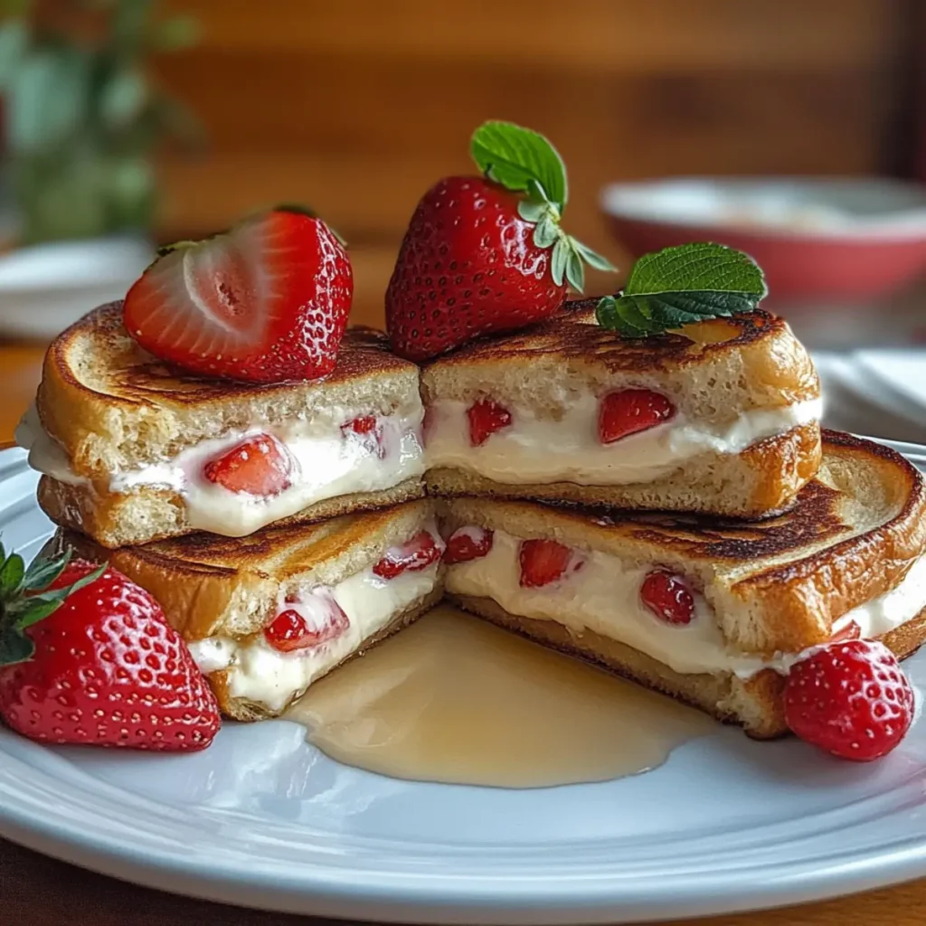 Strawberry Cream Cheese Stuffed French Toast