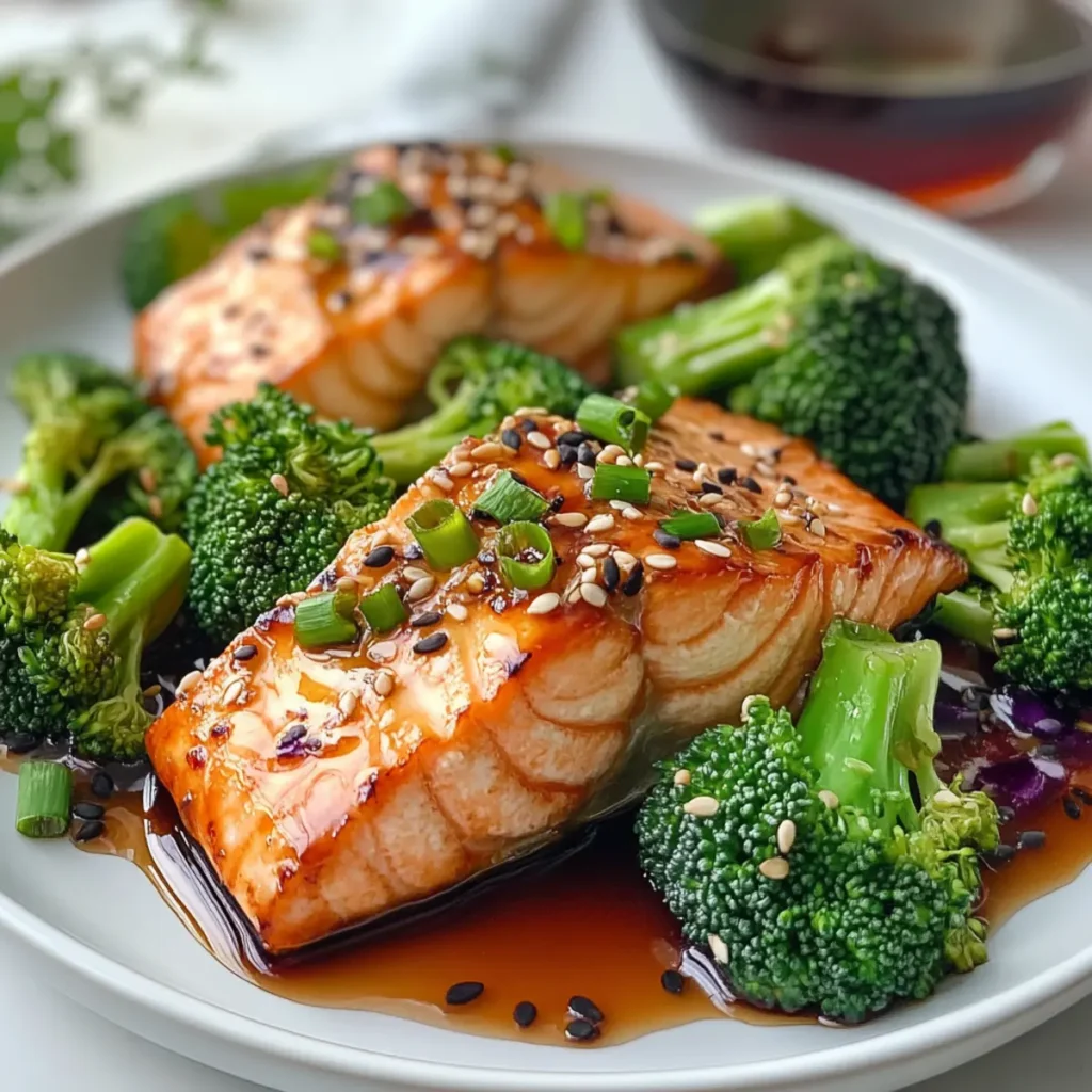Sesame Salmon Purple Broccoli