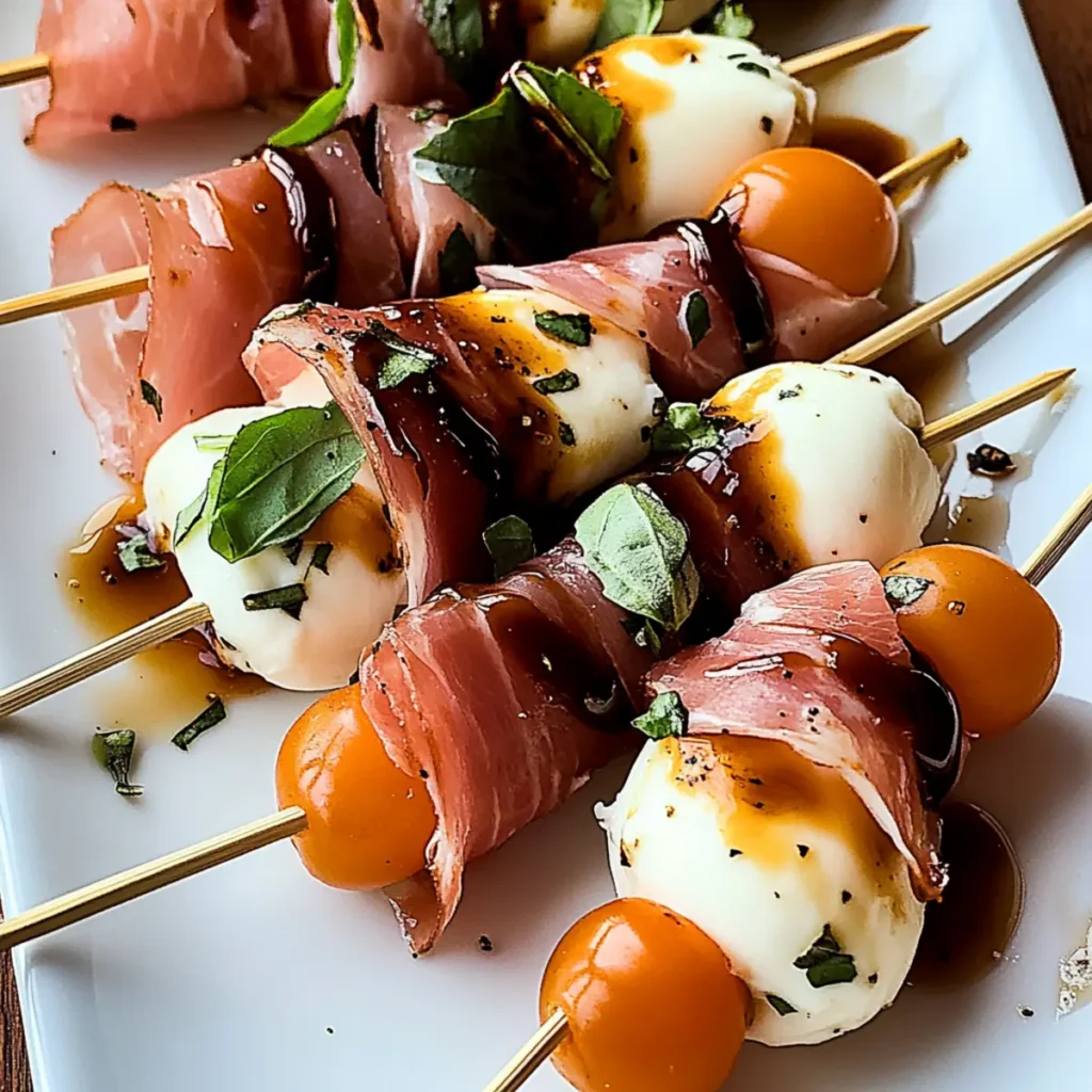 Prosciutto Mozzarella Skewers
