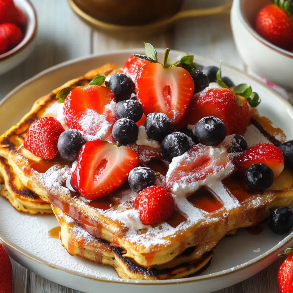 Strawberry Sheet Pan Pancakes