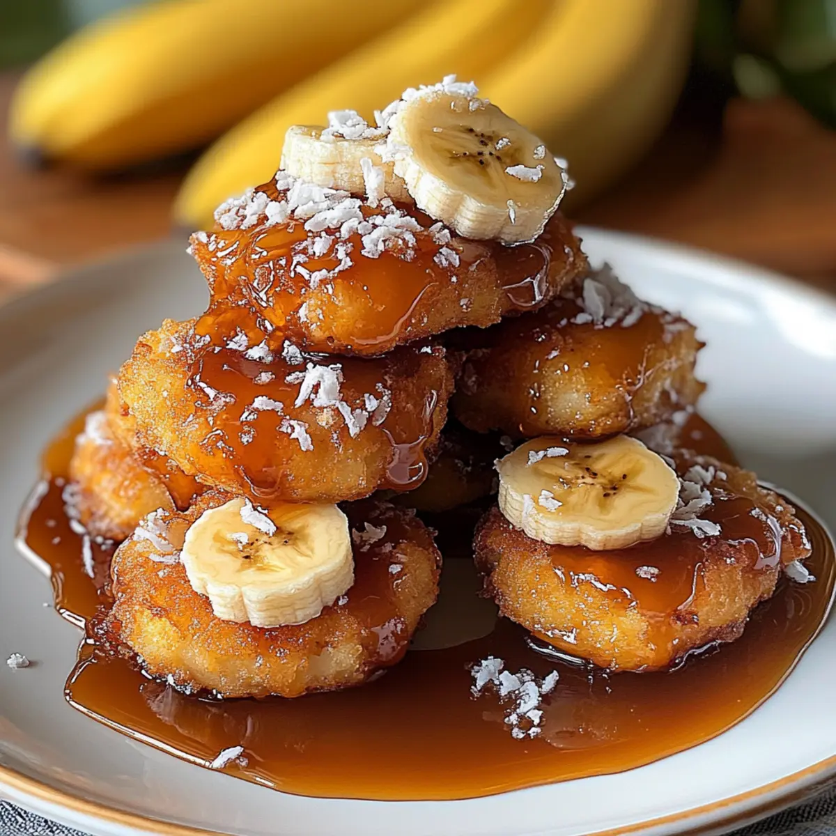Banana and Coconut Caramel Fritters