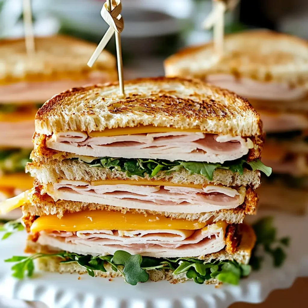 Turkey and Cheese Circle Sandwiches