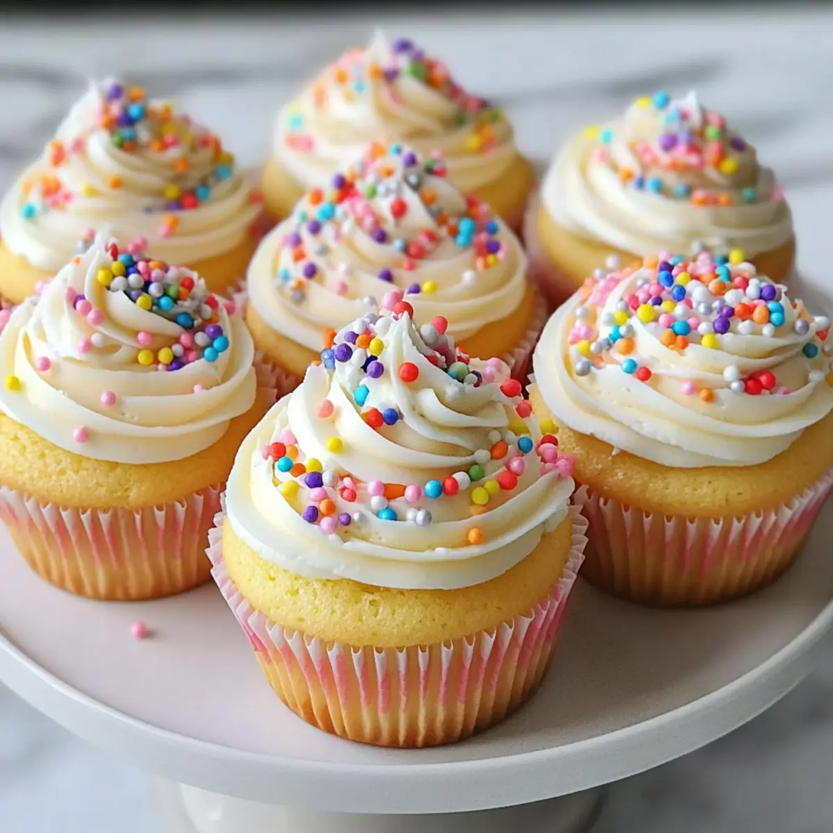 Spring Sprinkle Cupcakes